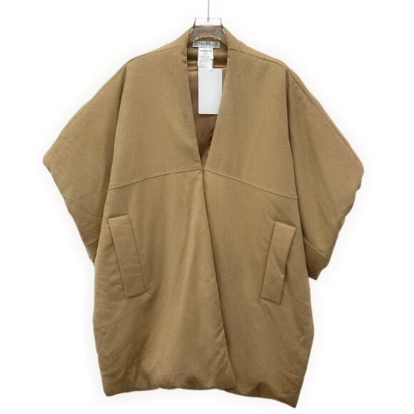 Max Mara Brown camel hair cape coat